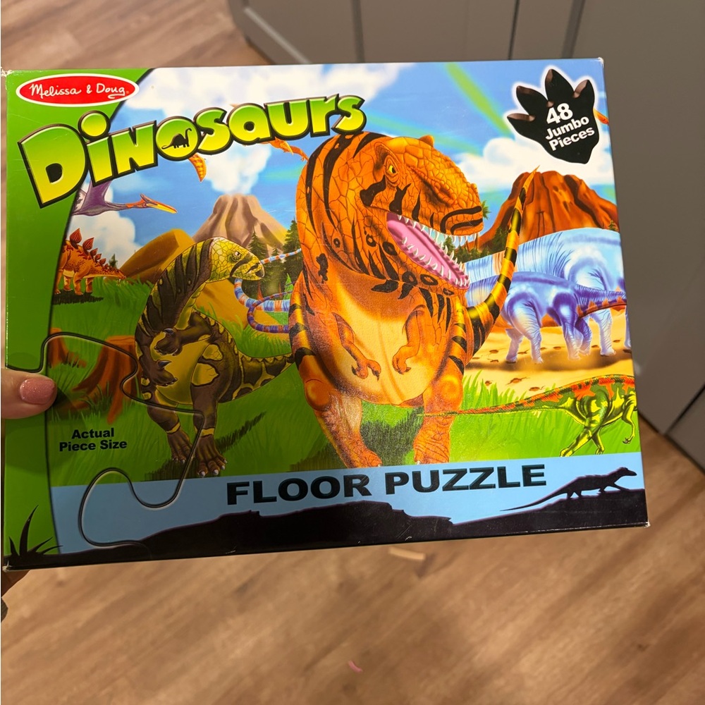 Melissa & Doug Dinosaurs Floor Puzzle - Orange, Green, Blue